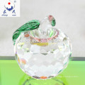 Alta Qualidade Decorativa Crystal Glass Apple para Presentes ZWM046